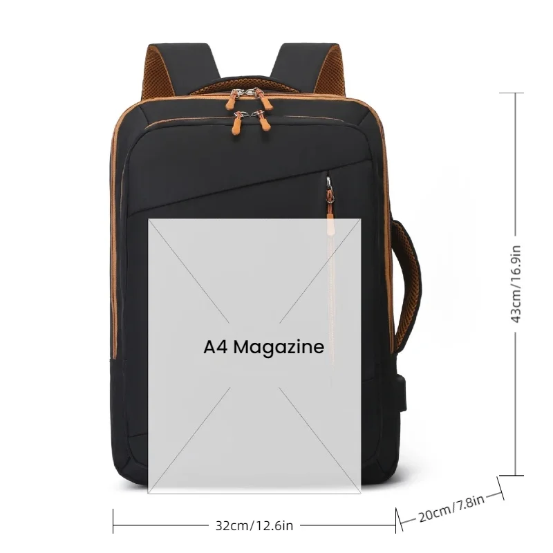 حقيبة ظهر للأعمال متعددة الوظائف - سعة كبيرة، مقصورات متعددة، حقيبة ظهر للكمبيوتر المحمول، حقيبة ظهر للسفر، حقيبة ظهر ترفيهية