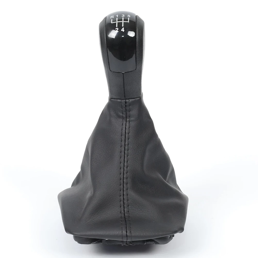 

5 Speed Gear Shift Knob As Picture Shows Leather Boot Brand New Condition Easy Installation Stable Characteristics