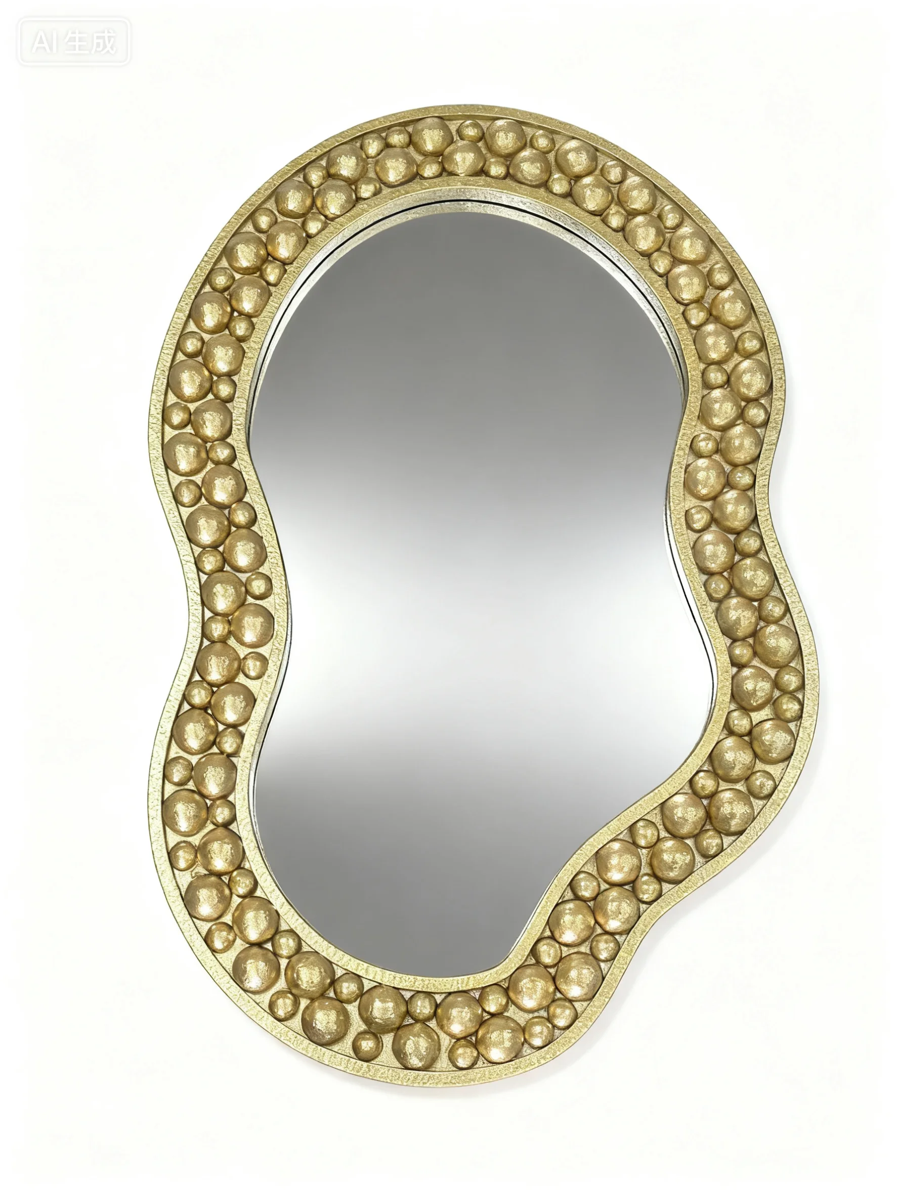 Traditional Handmade Decorative Wall Mounted Dressing Mirror Cabinet MDF Rounded Edge for Home Bathroom