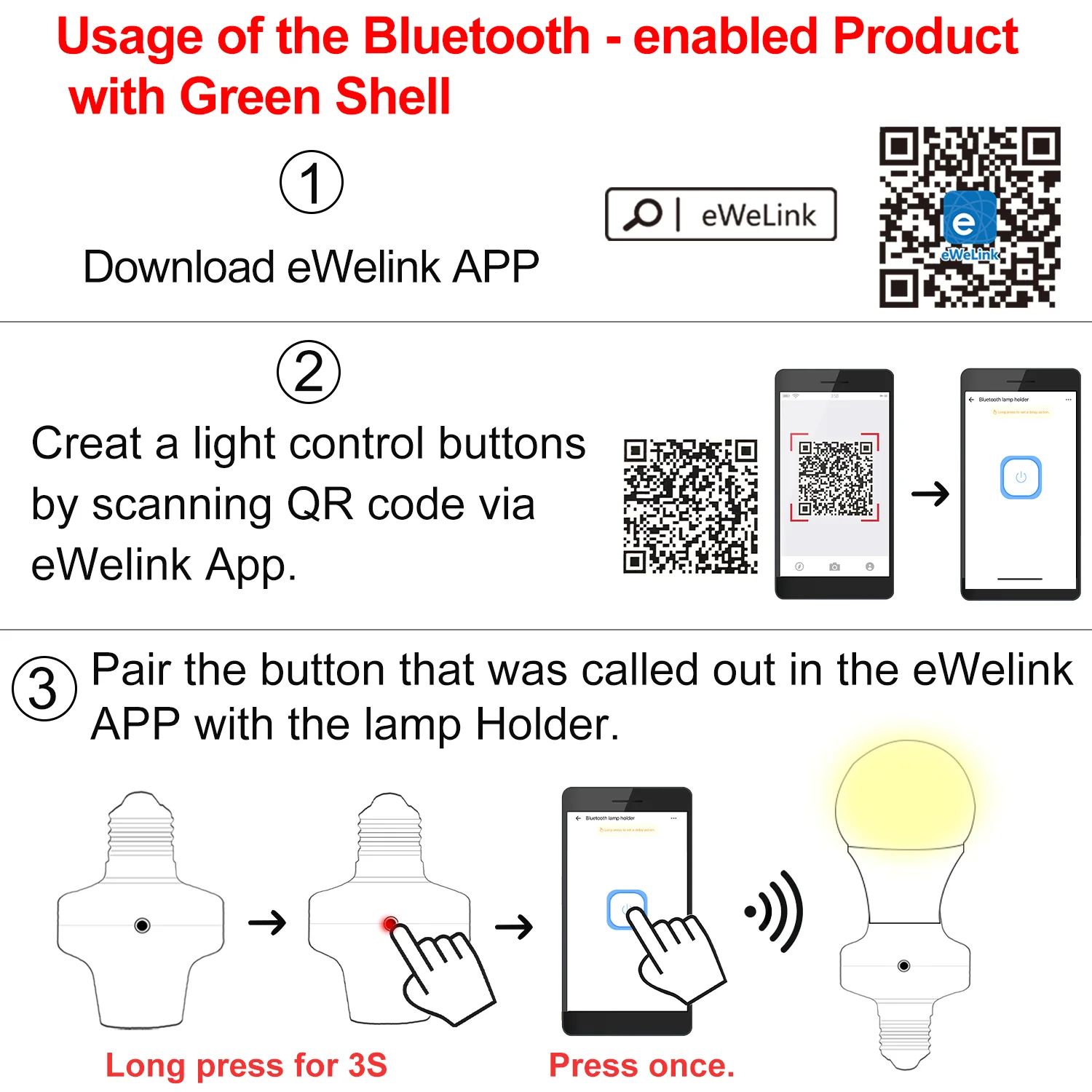 QIACHIP Wifi E27 portalámparas inteligente bombillas LED adaptador ZigBee enchufe de luz a través de eWelink Control de voz Alexa Google Home