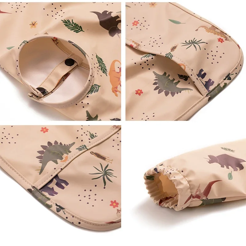 Babero de manga larga para bebé y niño pequeño, ropa fácil de usar, manualidades artísticas, impermeable, protección para la hora de la comida,