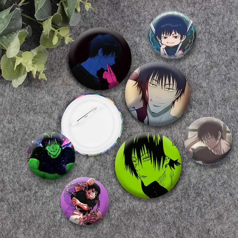 JJK Toji Fushiguro Icon Can Badges Cartoon Role Playing Lapel Pins Anime Figure  Buttons Brooch Jewelry Accessory for Bag Shoes