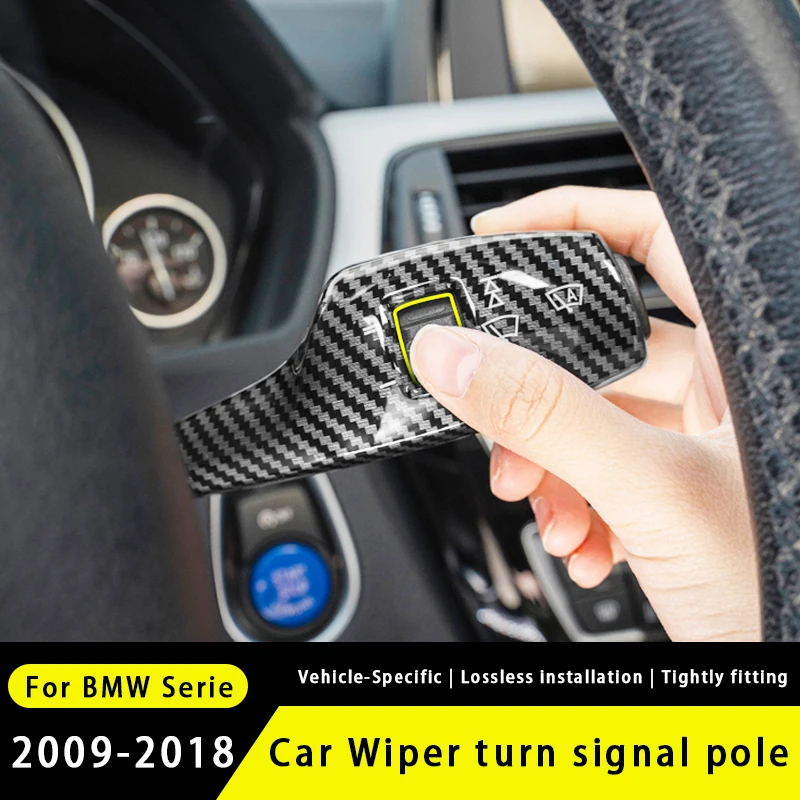 

Turn Signal Wiper Switch Trim Steering Wheel Headlight Switch Control Cover Interior Accessories For BMW 1 3 4 5 6 7 Series