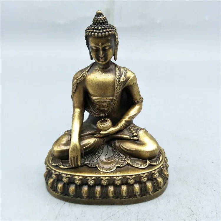 Handicrafts brass small bronze statue of Shakyamuni Buddha portable Bergamot Buddha ornaments