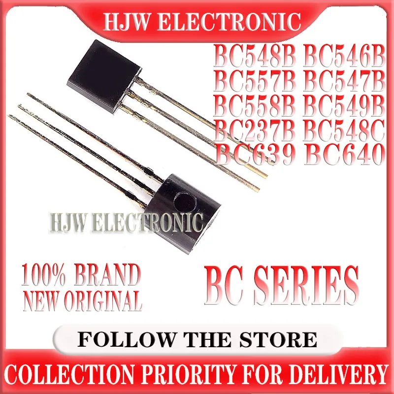 

100pcs Bc548b Bc546b Bc557b Bc547b To-92 Bc558b Bc549b Bc548 Bc546 Bc557 Bc547 Bc558 Transistor Bc549 To92