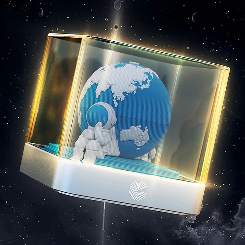 Blocco note 3D Calendario da tavolo Terra Astronauta Sakura Panda Anatra gialla Blocco note animale carino Cancelleria Kawaii Regalo di compleanno di Natale