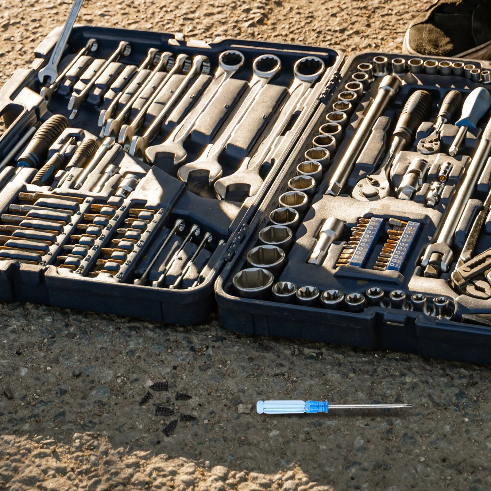 

1Set Auto Tire Repair Screw Plugs Kit Wear Resistant Easy Carry Emergency Fix for Car Motorcycle Tires Tire Repair Nail Plugs