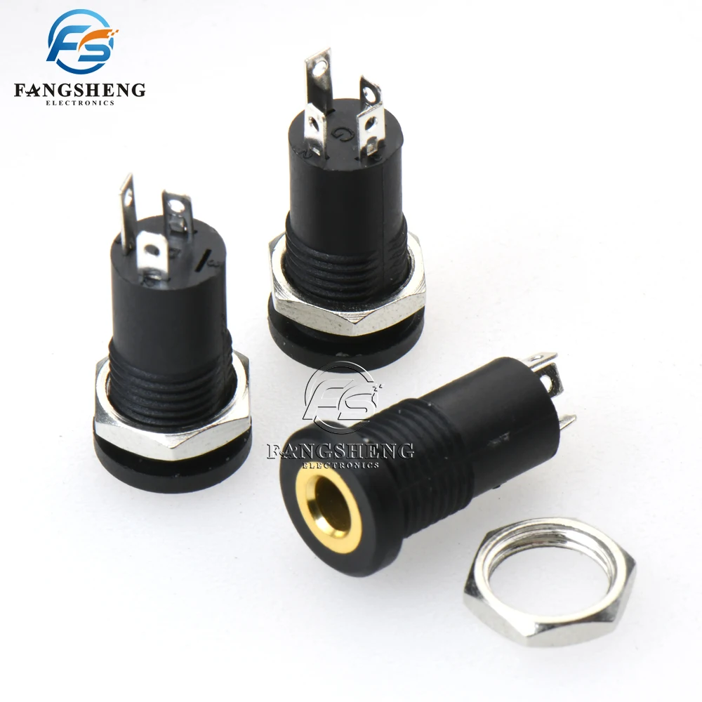 1/5/10Pcs PJ392A 3.5MM Audio Jack Socket Stereo 3 Pole Solder Panel Mount With Nut Connector Headphone Female Socket PJ-392A