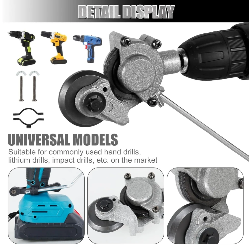 Elektrische Boor Plaat Cutter Metalen Plaat Cutter Tool Gratis Snijgereedschap Nibbler Plaatwerk Gesneden Plaat Punch Schaar Dropshipping