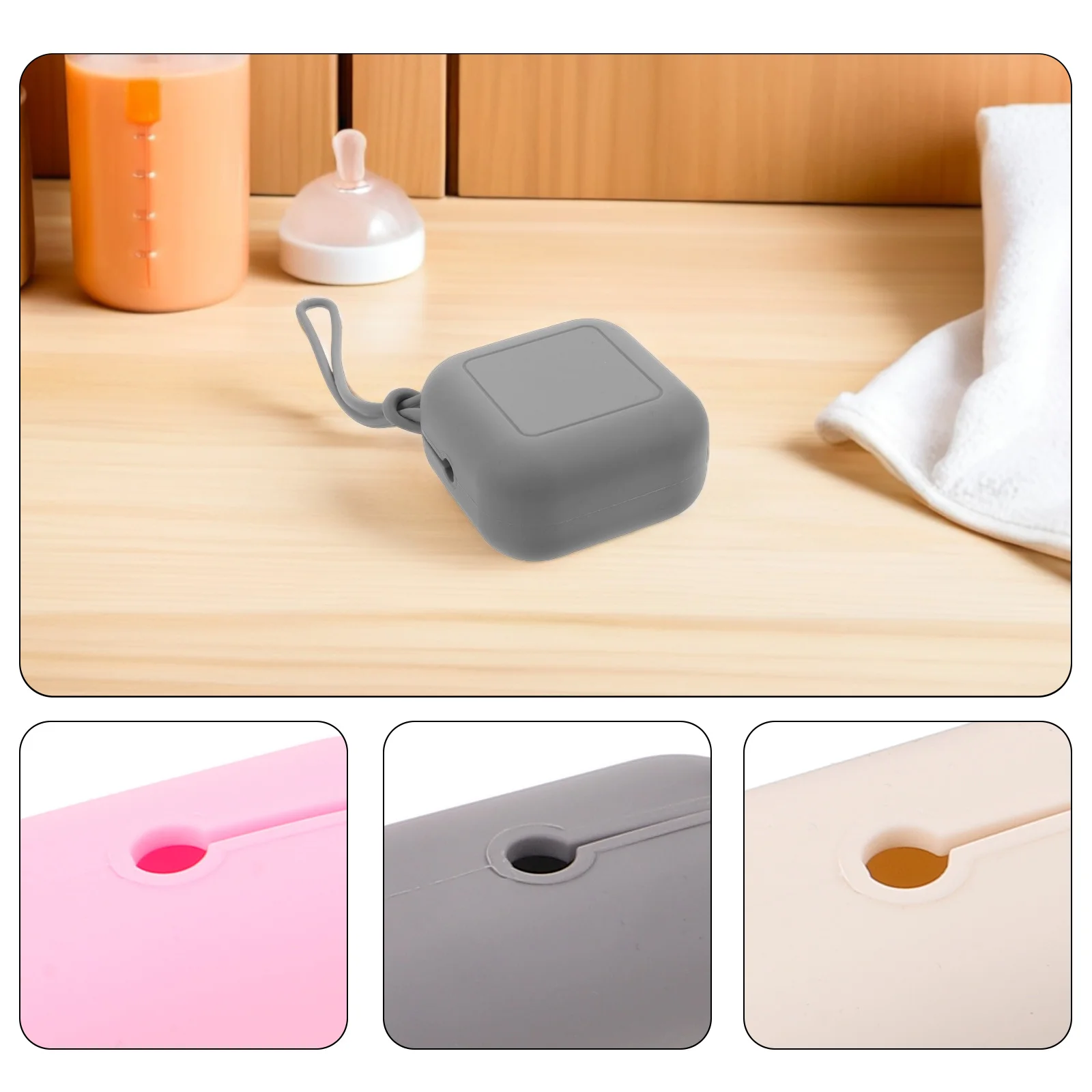 3 قطع من صندوق حاوية اللهاية الشفافة، حافظة حامل محمولة أنيقة لتخزين مصاصة الطفلات #5