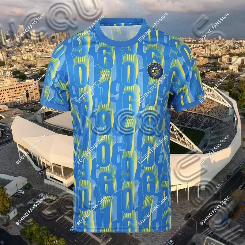 

25-26 Tel Aviv Maccabi Home and Away Football Jerseys Fashion Quick Drying Casual Sports T-shirts Breathable Short Sleeves