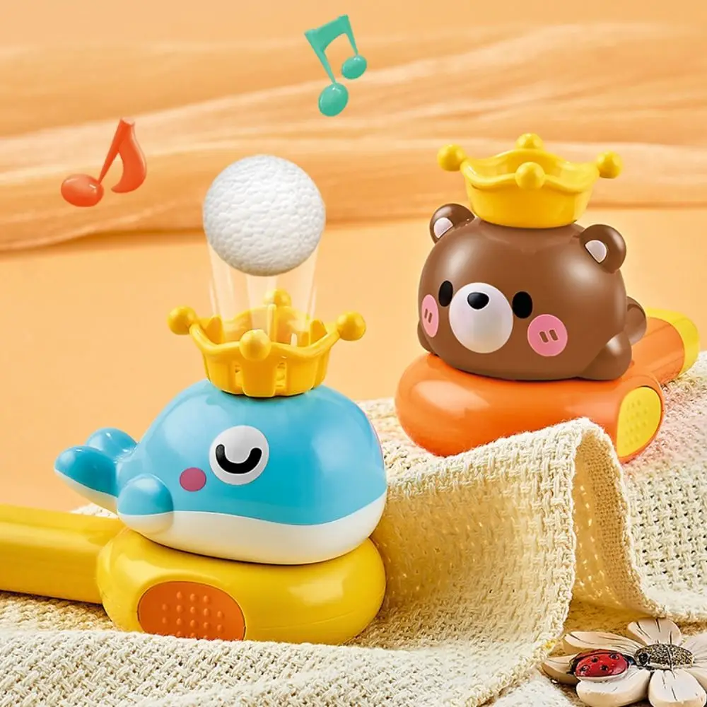 2 in 1 Trumpet Blowing Ball Toys Whistle Blowing Music Whale Floating Ball Blowing Toy Portable Blow Pipe Balls Sensory Baby Toy