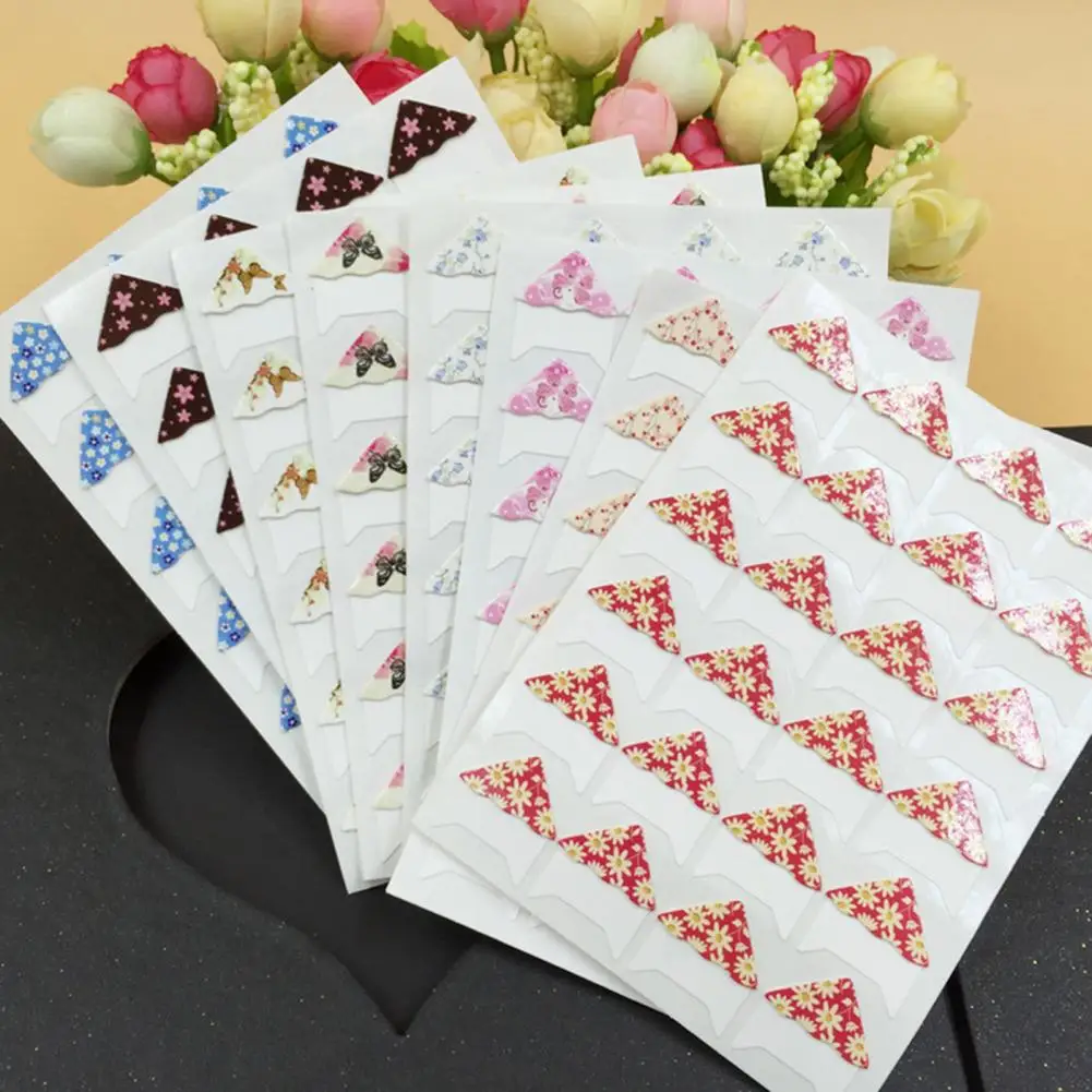 Corner Stickers Waterproof Multifunctional DIY Paper Floral Print Corner Paper Stickers for Children