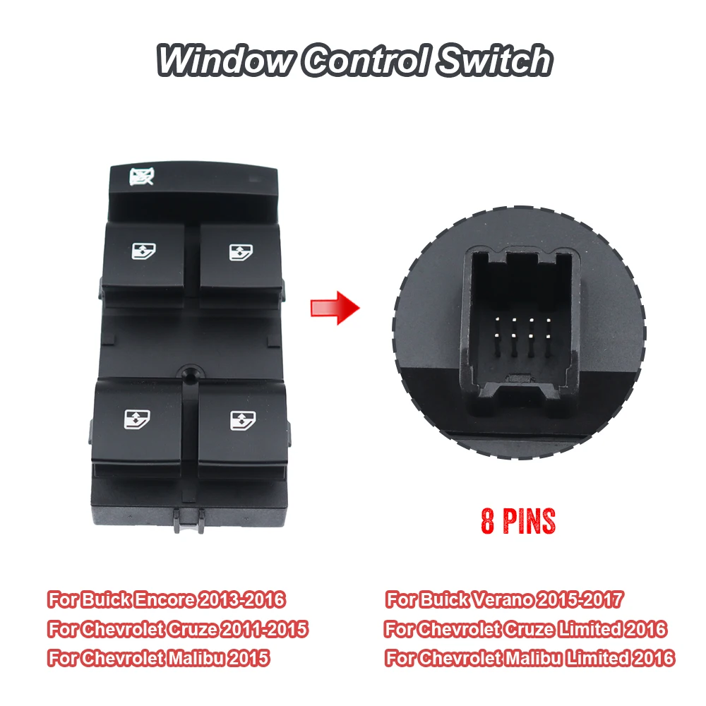 

Switch Button Electric Power Master Window Switch for Buick Encore Verano Chevrolet Cruze Malibu 13305373 car accessories