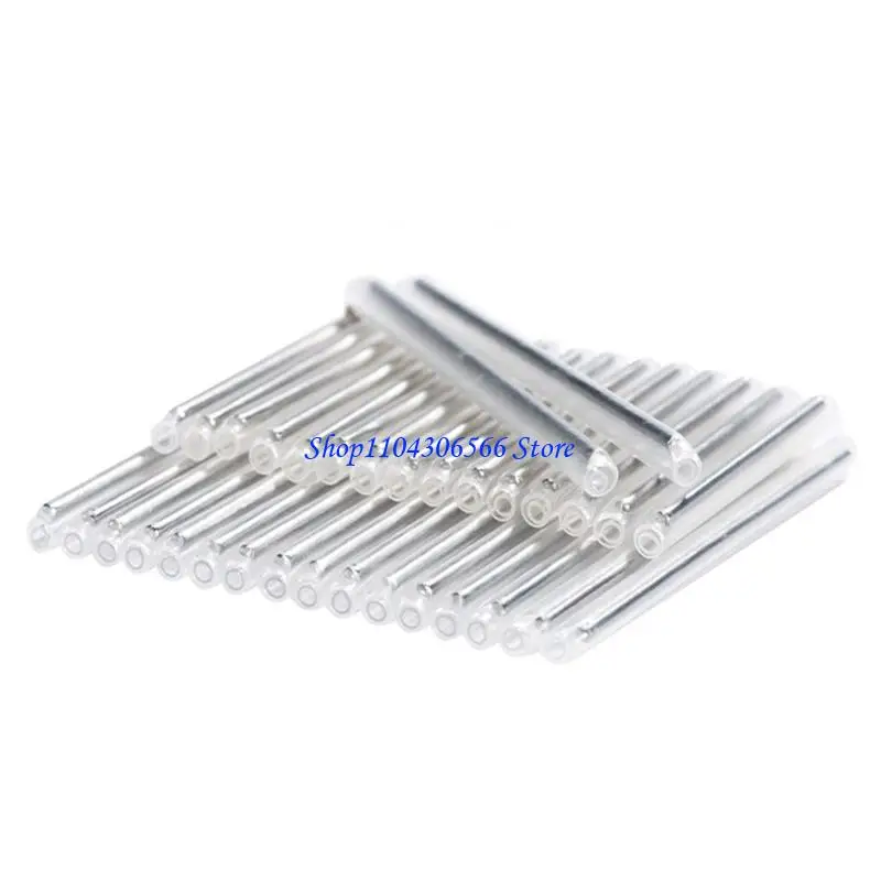 02DD 100pcs 1.3mm Dia 45mm 60mm Length Heat Shrinkable Tube 1.3mm Steel Needle Popular Clear PE Fiber Tubes