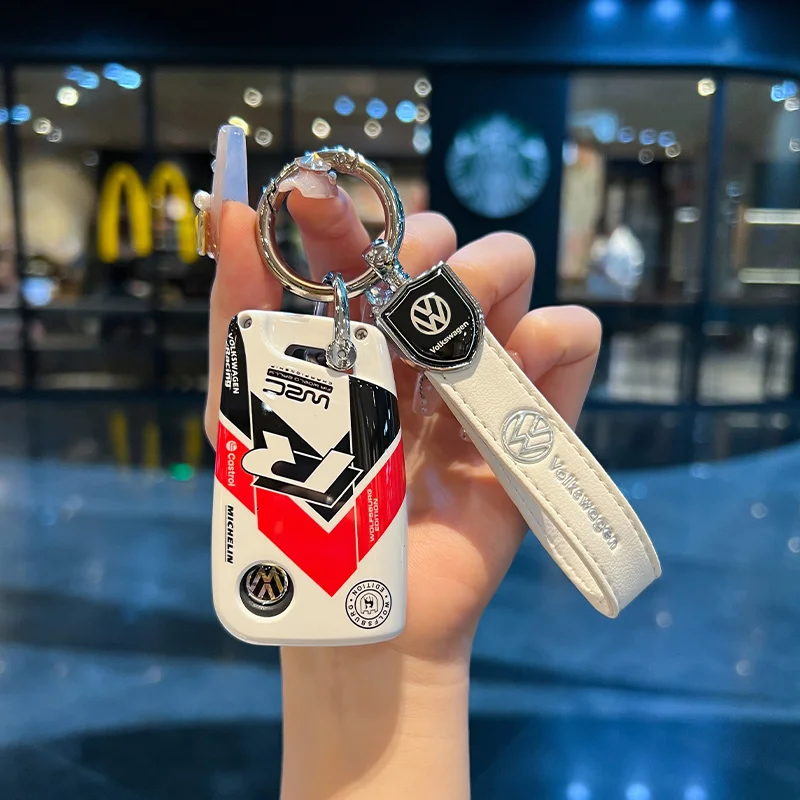 

Чехол для автомобильного ключа-брелок для VW Volkswagen Golf 7 MK7 Tiguan MK2 T-roc T-cross Skoda Octavia Kodiaq Karoq Seat Ateca Leon