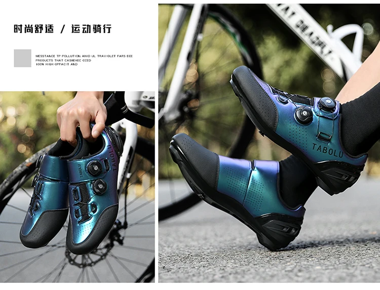 Radsportschuhe MTB Rennradschuhe für Herren und Damen Renn- und Wetterschuhe mit Selbstverriegelung SPD Rutschfeste Flats MTB oder Rennrad-Sneaker – Detail 9