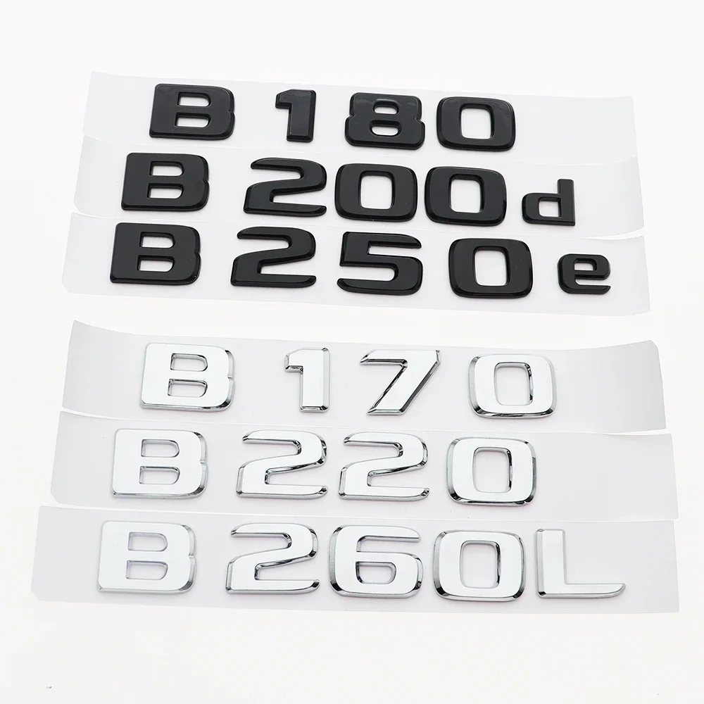 

1PC 3D ABS Car Letter Logo Sticker Tail Badge Rear Trunk Emblem For B170 B180 B200 B200d B220 B250 B250e A260 CDI CGI 4MATIC