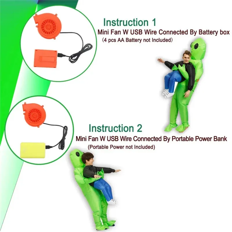 2022 애니메이션 코스튬 인플레이터블 외계인 파티 코스프레 몬스터 마스코트 할로윈 코스튬 남성 여성 어린이용 Adu MD2719v;6,a'3.k;8