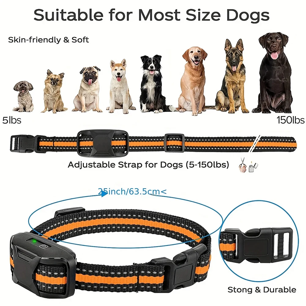 Shock Vibration Beep 3300Ft Electric Dog Training Collar Remote Control Waterproof Pet BehaviorFor 5-120lbs Adjustable training