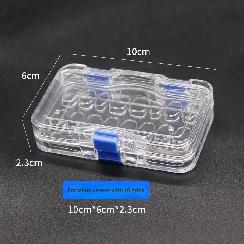 Small Dental Crown Box Transparent Flexible Crown-keeping Box Plastic Teeth Material Inside Denture Storage Brace Denture Tool