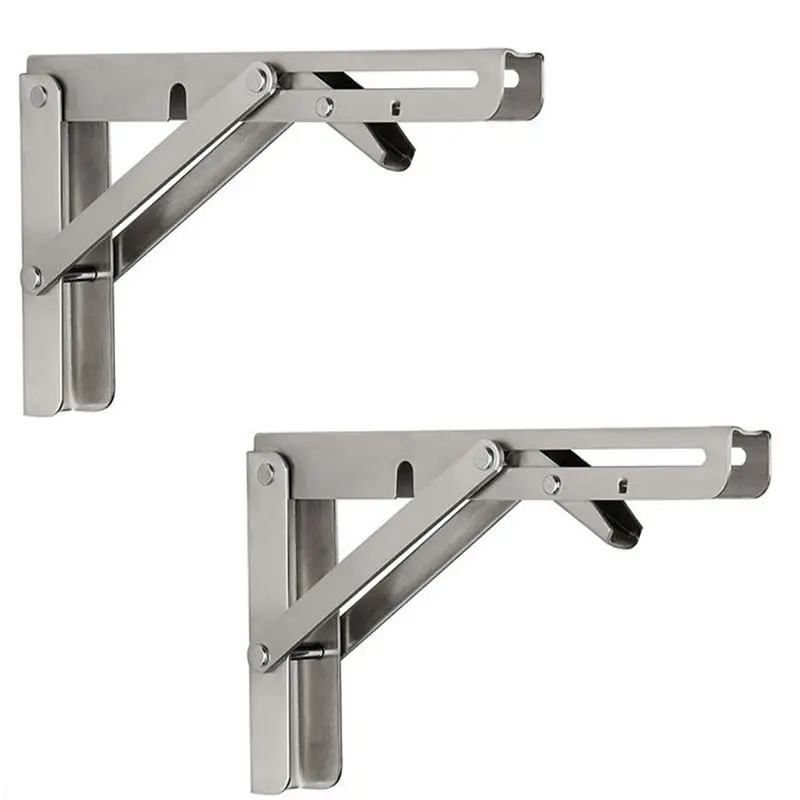B84B-Stainless Steel Folding Triangular Bracket Wall Rack Support Load-Bearing Fixed Wall-Mounted Stainless Steel Bracket
