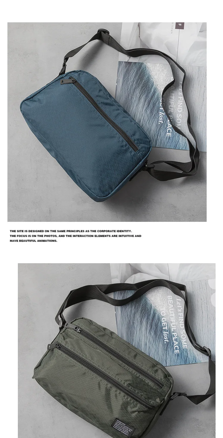 Minimalistische Crossbody-Umhängetasche für Herren, Japanisch Inspirierte Messenger-Tasche, Langlebig Wasserdicht, für Reisen & Täglichen Gebrauch, Unisex – Detail 11