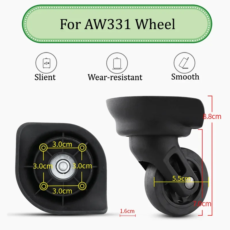 

For W331-2 Universal Wheel Replace The Luggage with Quiet Wear-resistant Push-pull Smooth Shock Absorption Replacement Accessory