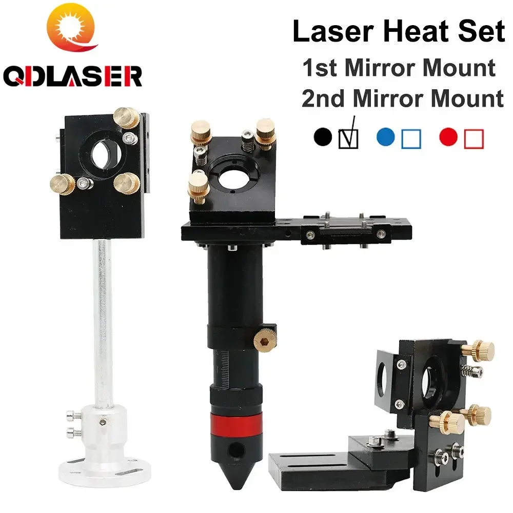 QDLASER CO2 Laser Head Integrative Mount for 20mm Focus Lens 25mm Reflective Mirror Engraving Cutting Machine Parts