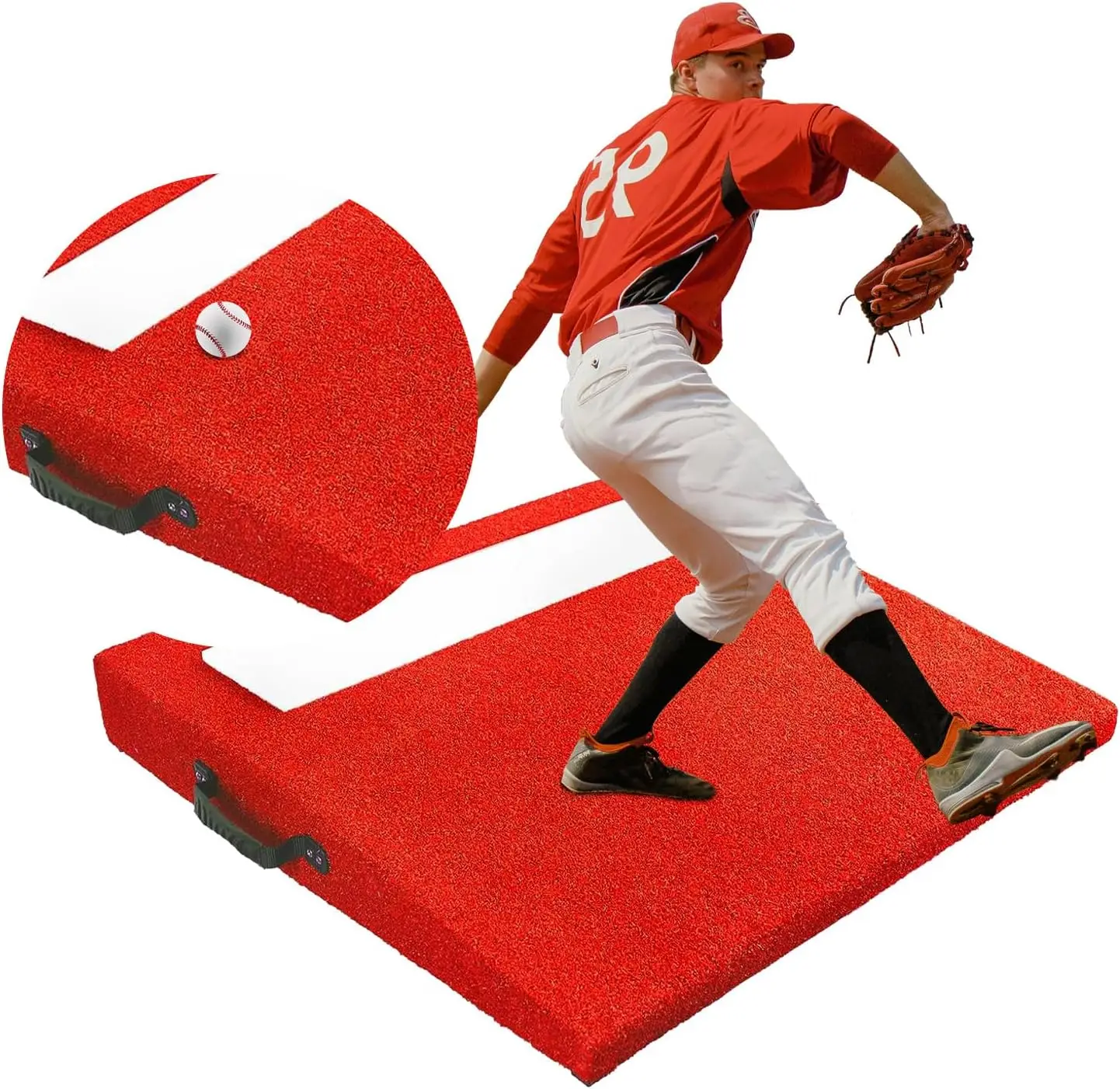 Timgle Portable Pitching Mound Baseball Pitching Mound Mobile Youth Training Pitchers Mound for Indoor and Outdoor Baseball