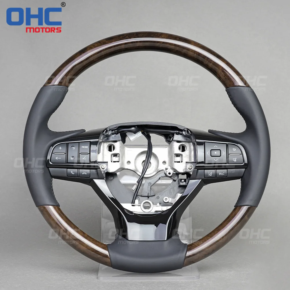 

Suitable for LEXUS Lexus ES200 300h flat leather + mahogany steering wheel assembly car modification