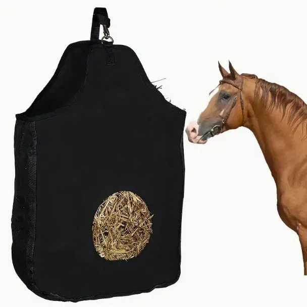 

2025 Straw Bag Outdoor Slow Feeding Horse Hay Bag Portable Horse Hay Sack Stable Large Bag Equestrian Supplies