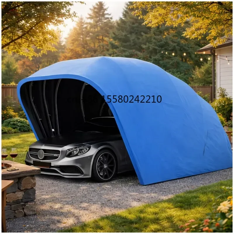 2026 hot Modern Outdoor Shelter Canopy Garage Powder Coated Stainless Steel Frame Foldable Lockable for Faltgarage Auto