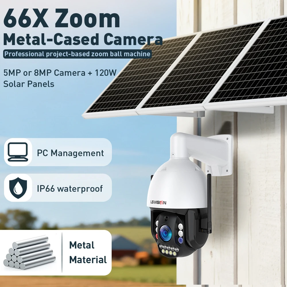 LS VISION 4G 8MP 66X Zoom Lntelligence خارجي مقاوم للماء ومقاوم للحرارة كاميرا مراقبة WIFI PTZ #2