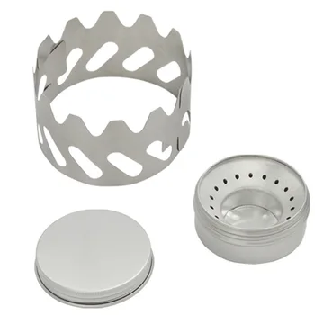 캠핑 스토브 2023, 야외 알루미늄 알코올 스토브, 화재 커버 포함 앞유리, 버너 세트 어댑터, 1 세트, 핫 세일