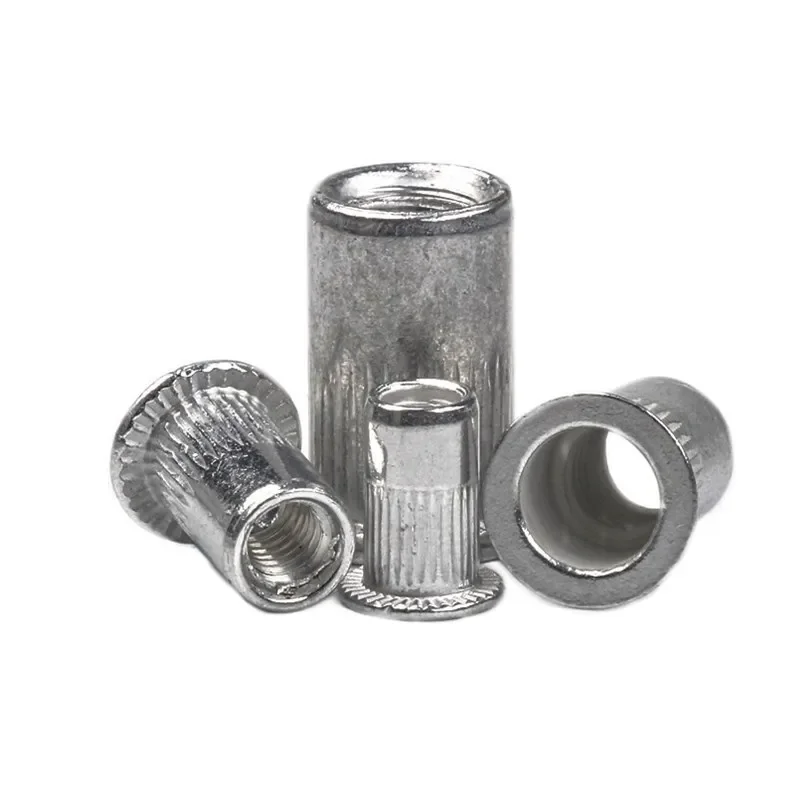 200pcs Aluminum Threaded Rivets Nut Set Insert Rivnut Nutsert Cap Rivet Nuts Flat Head Countersunk Head Rivet Nut M3 M4 M5 M6
