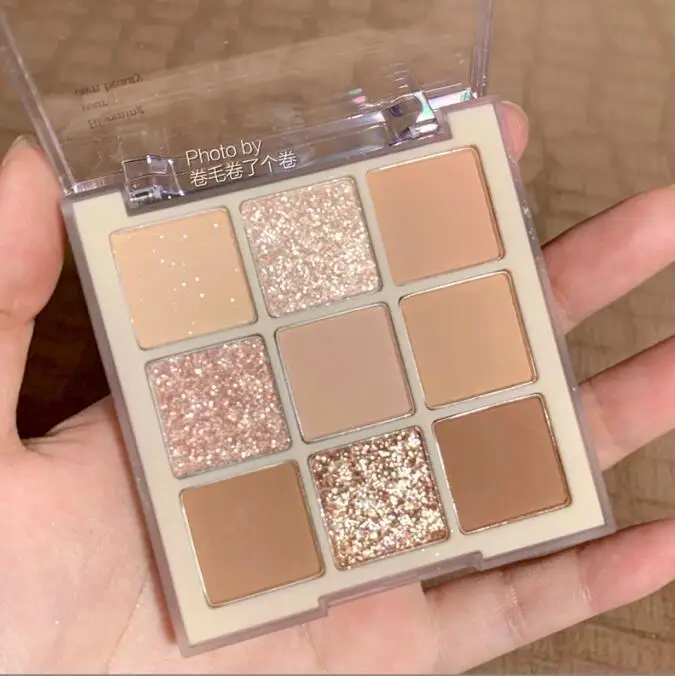 Sorcellerie fard à paupières 9 couleurs nu mat Palette miroitant et brillant fard à paupières Palette mat paillettes fard à paupières Palette yeux brillants