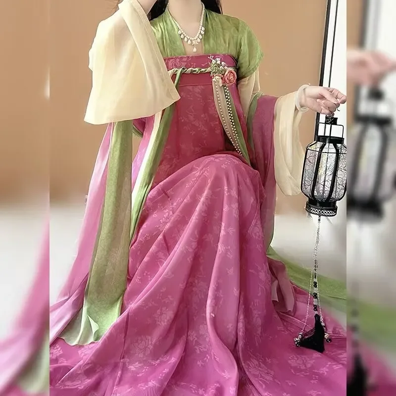 2025 Lente Hanfu Jurk Vrouwen Oude Chinese Hanfu Sets Vrouwelijke Fee Cosplay Kostuum Tang-dynastie Hanfu Voor Vrouwen Hot Koop