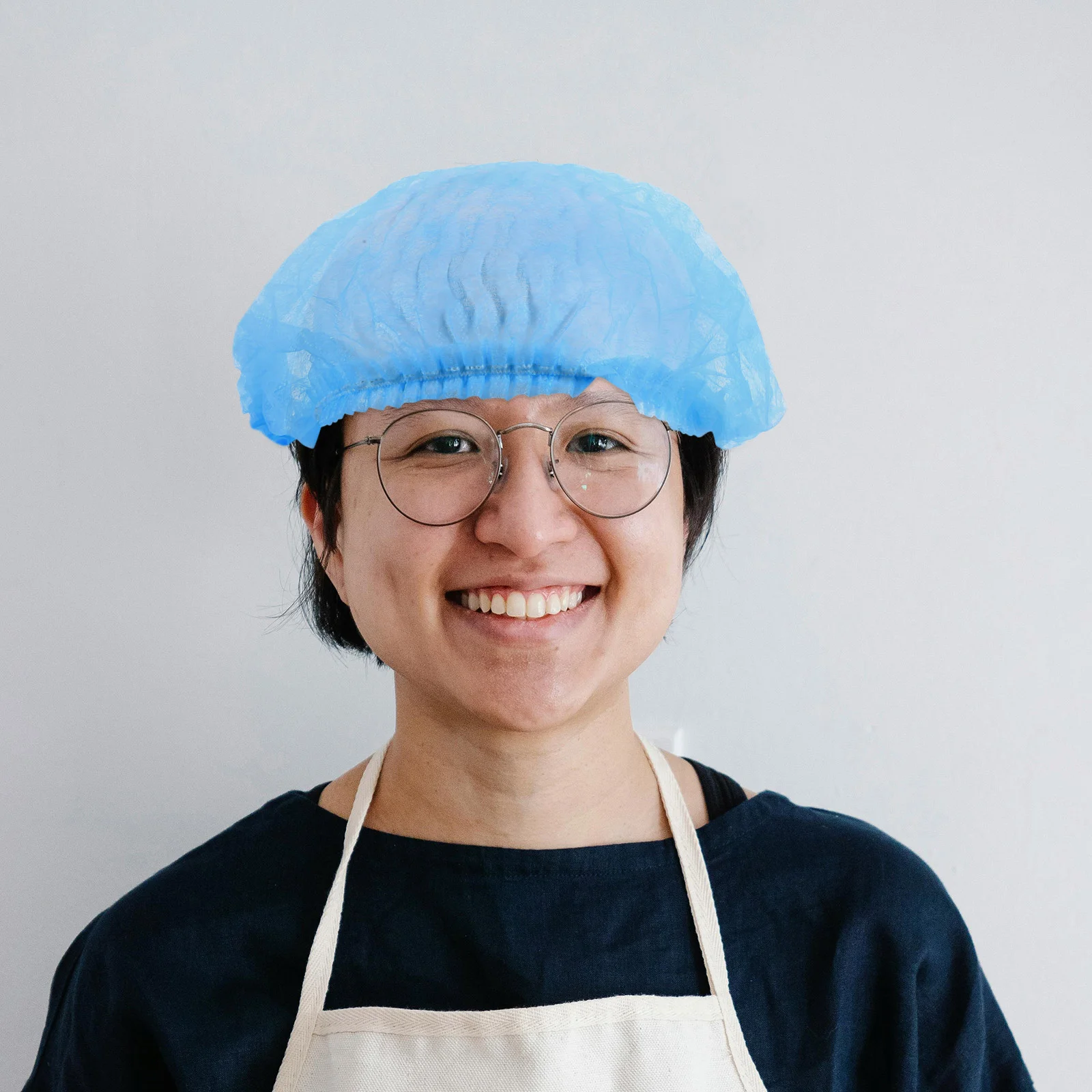 100 pièces bouchons en maille jetables filets à cheveux réglable non tissé anti-poussière Chef cuisine utilisation jetable maille casquettes filet à cheveux