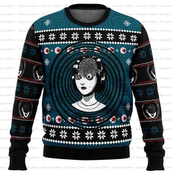 Uzumaki Junji Ito brutto maglione di natale Cartoon Anime donna uomo Pullover Top 2025 moda coppia felpa con cappuccio