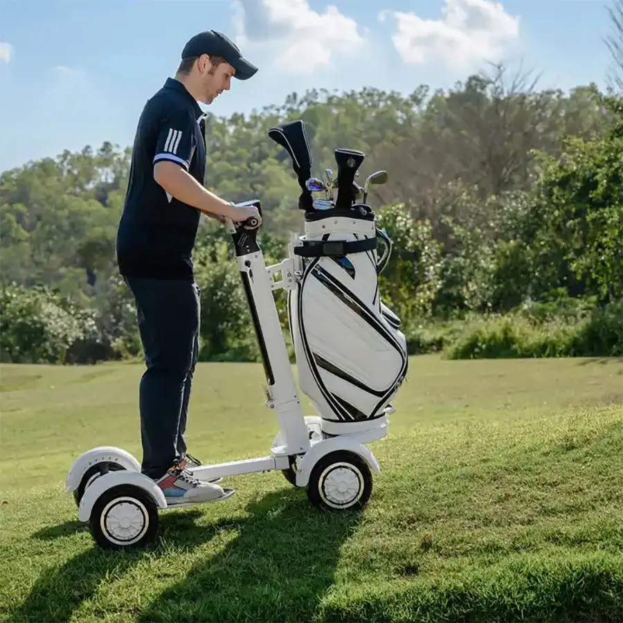 

2025 New High Quality Lightweight Electric Club Car Golf Cart, Two Wheel Electric Mini Single Seat Electric Four Wheel Golf Cart