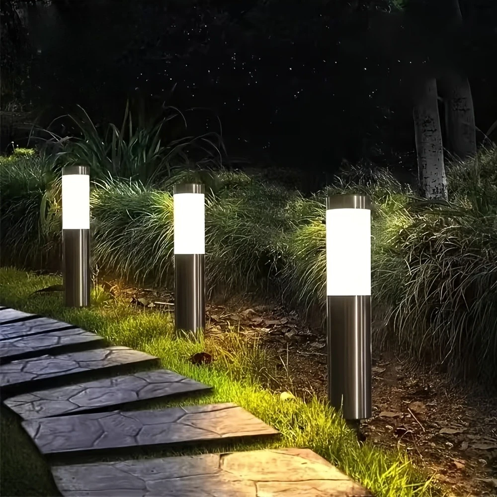 Solar Cylindrical Lawn Lights Outdoor Decorative Landscape Lights Garden lights for Paths Sidewalks And Holiday Decorations