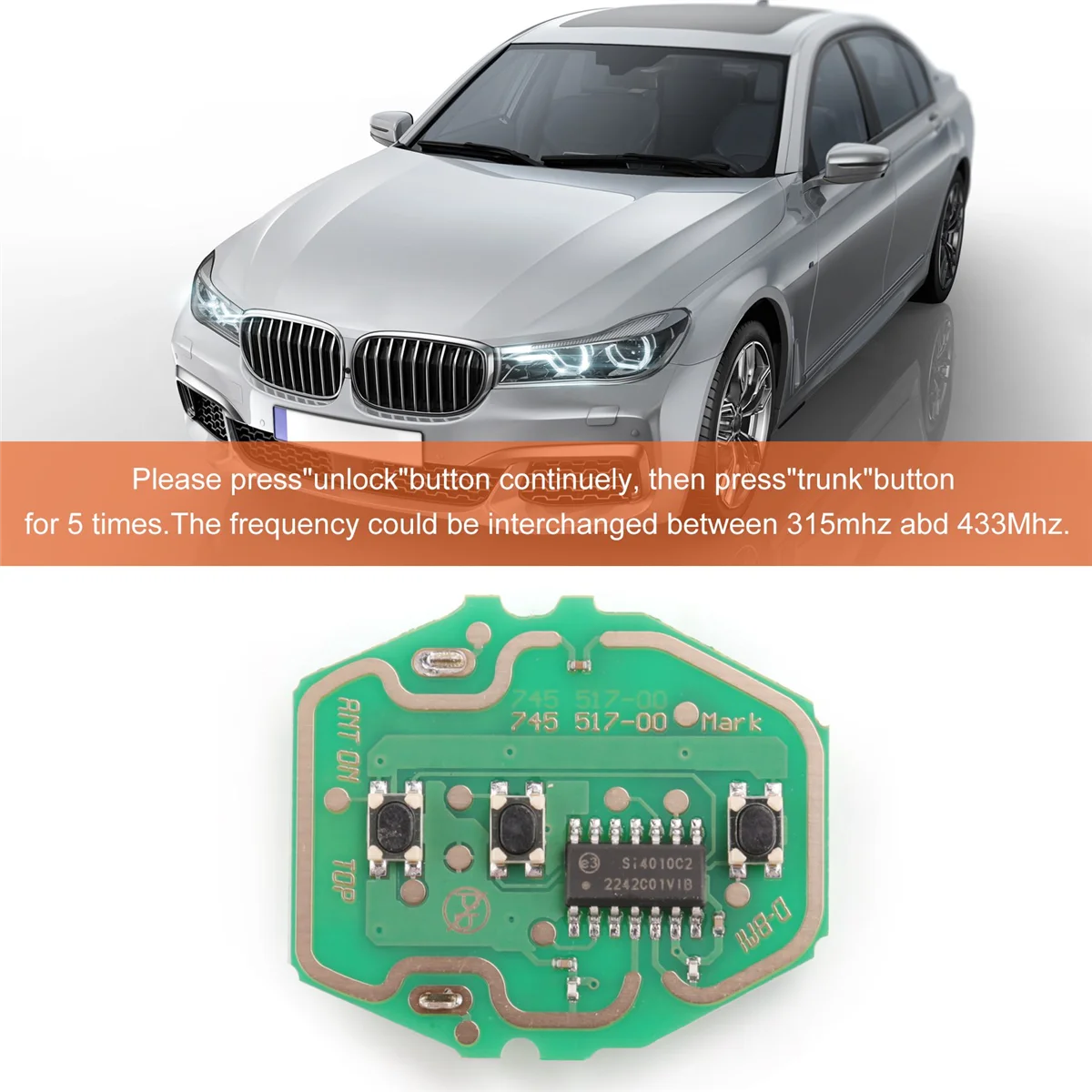 3-przyciskowy zdalny kluczyk samochodowy płytka obwodowa sterująca 315MHz/43Hz dla-BMW 3 5 serii E46 E39 EWS bez obudowa kluczyka