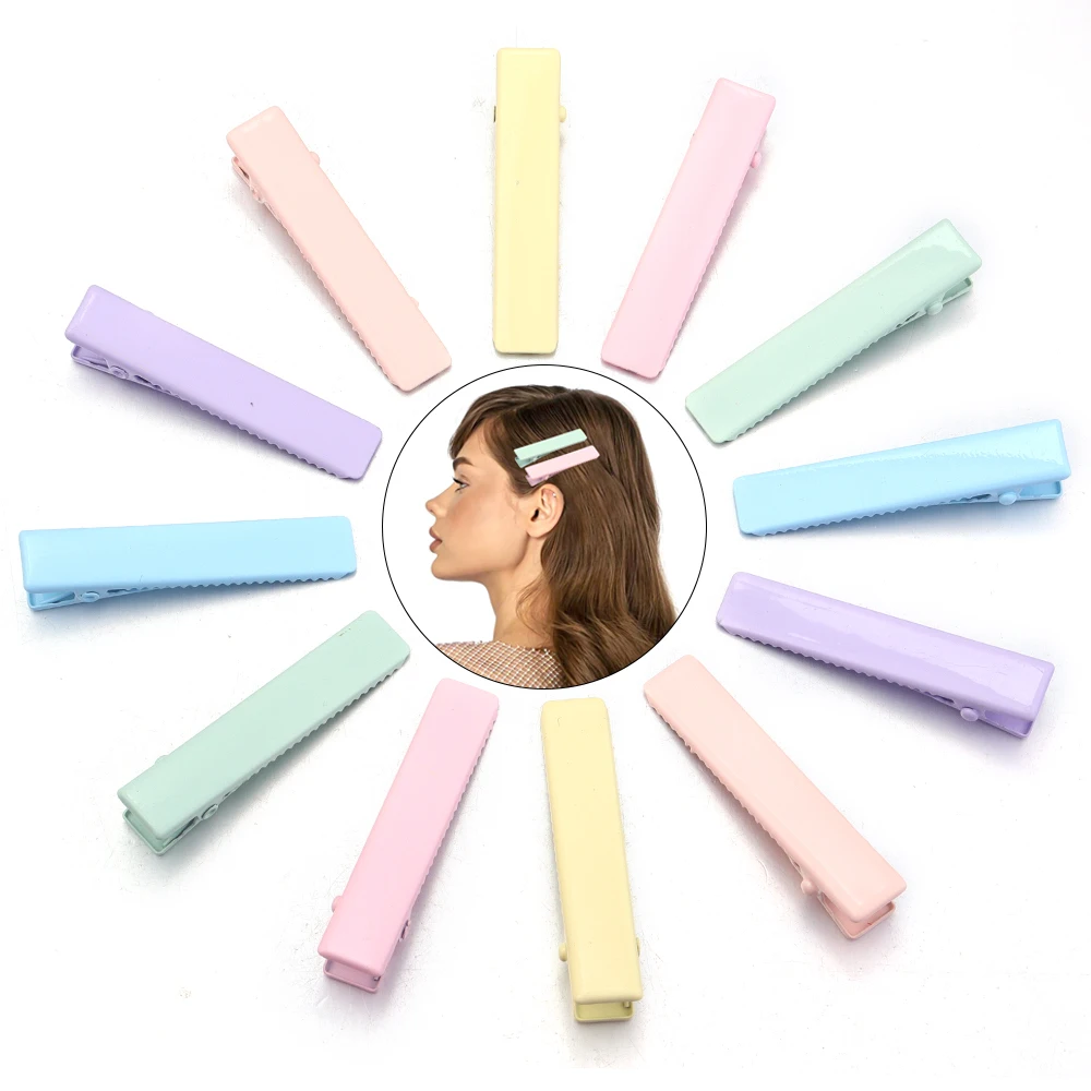 

10Pcs/Lot 4.8cm DIY Handmade Children Hair Accessories Color Hairpin Mini Square Pet Headdress Paint BB Clips Girls Headwear