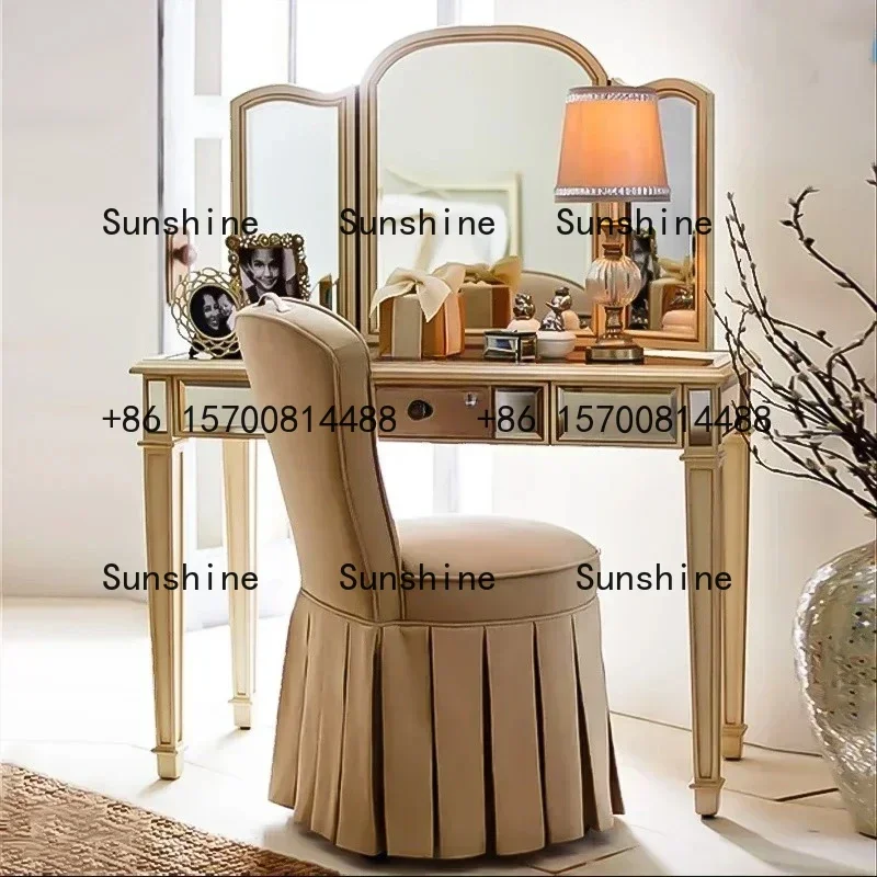 Fashion fine makeup set bedroom small apartment solid wood dressing table designXX