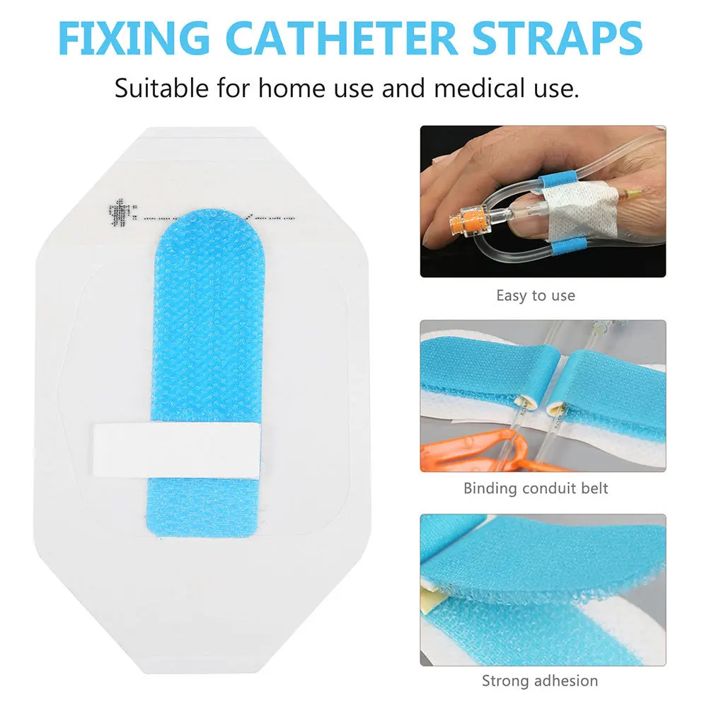 8Pcs Adhesive Catheter Fixation Tapes Breathable Soft Stabilizing Decal for Patient Daily Use No Pull Out No Skin Irritation