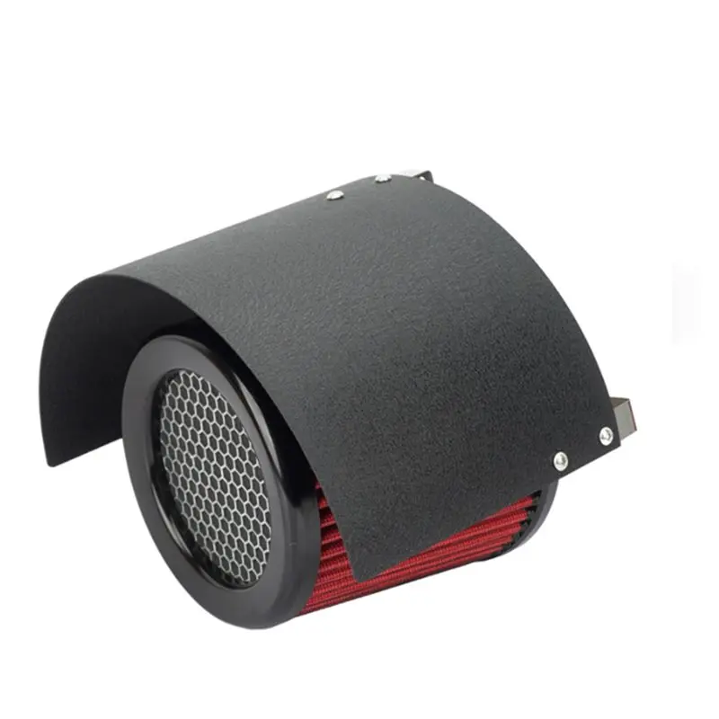

A98M автомобильный воздухозаборный фильтр с защитной теплозащитной крышкой из нержавеющей стали, регулируемые спортивные воздушные фильтры с высоким расходом