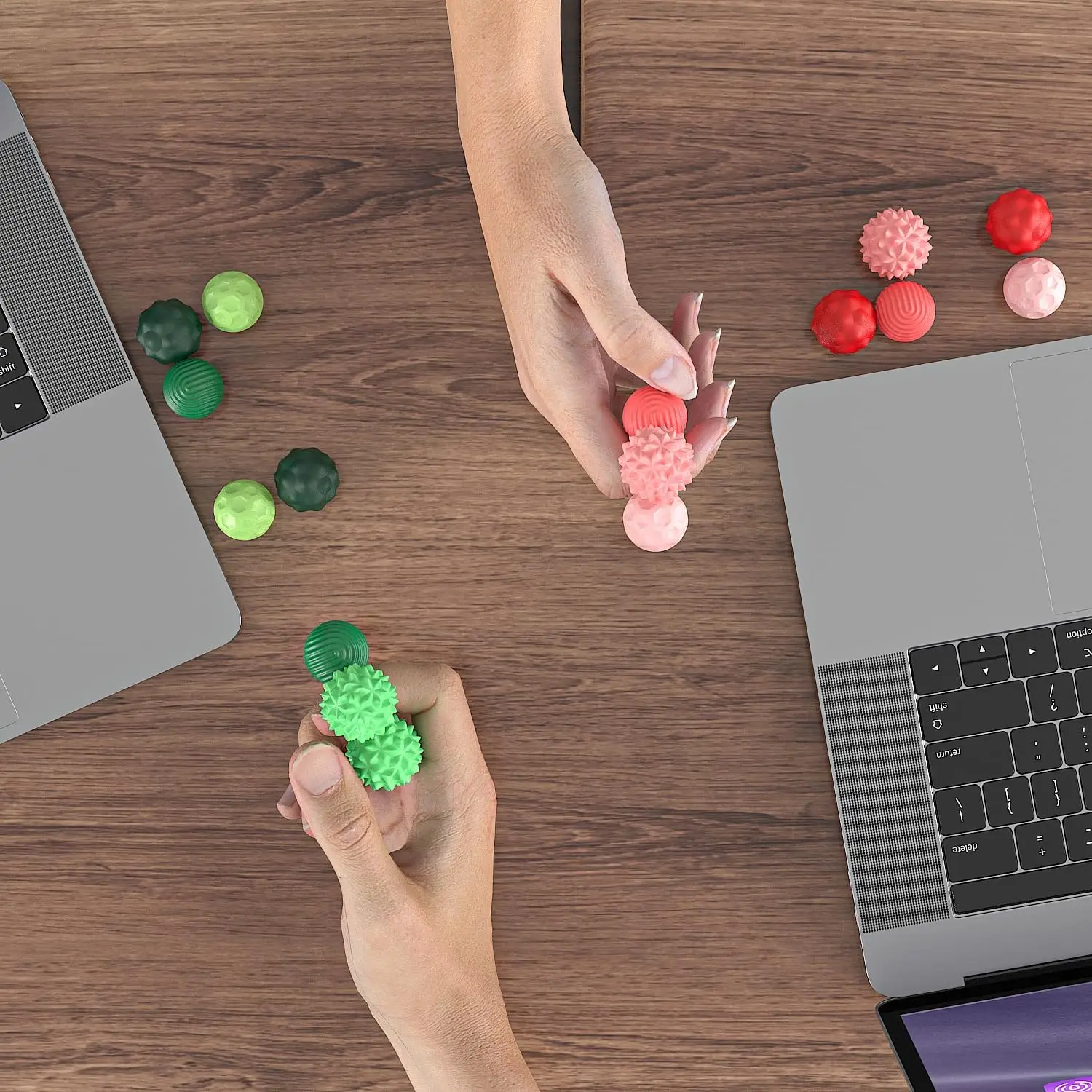 Bolas magnéticas de silicona para adultos, juguete antiestrés, bolas magnéticas de rodillo de mano para estrés, ansiedad, juguetes magnéticos sensoriales para regalo de oficina