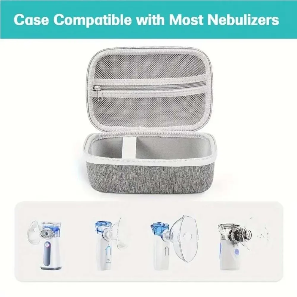Shockproof Nebulizer Carry Bag Waterproof Dust-proof Humidifier Storage Box with Handle Large Capacity Hard Shell Nebulizer Box