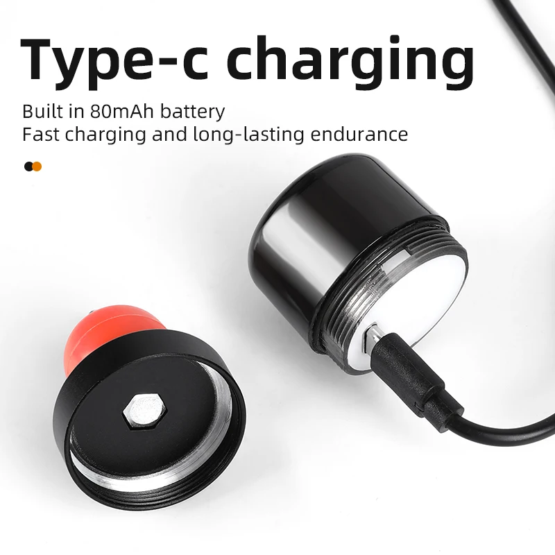 2024 New Waterproof Charging Bicycle Light Plug Light LED Cycling Turn Signal Warning Light Mountain Handlebar Blockage Light